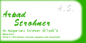 arpad strohner business card